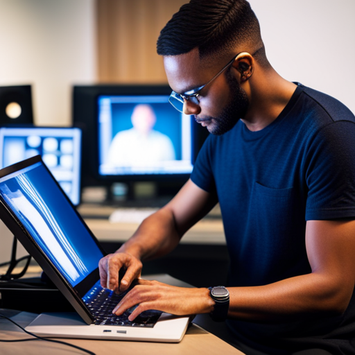 An image of a person using a computer to design a custom pattern for fabric printing